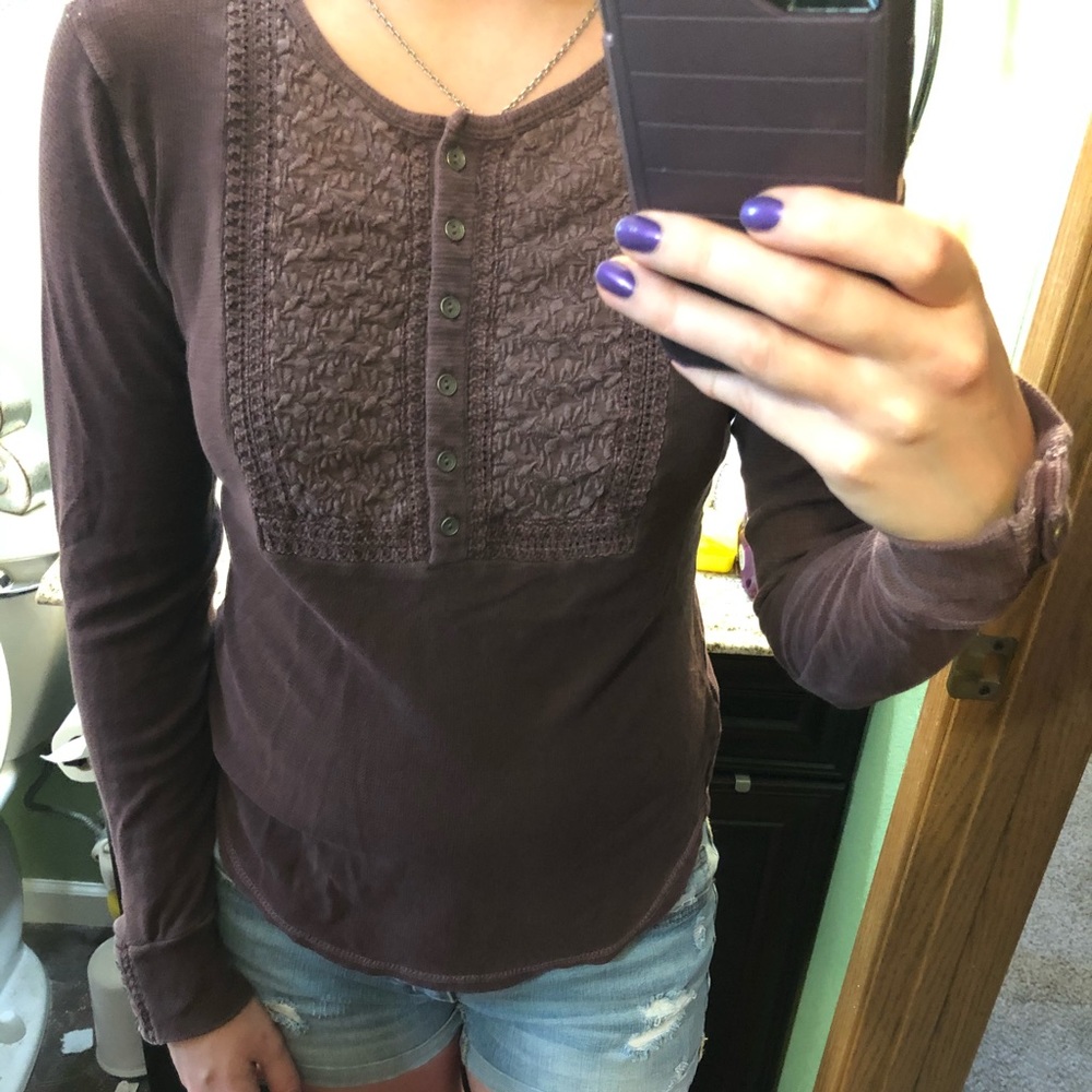 Lucky Brand Purple Long Sleeve Shirt